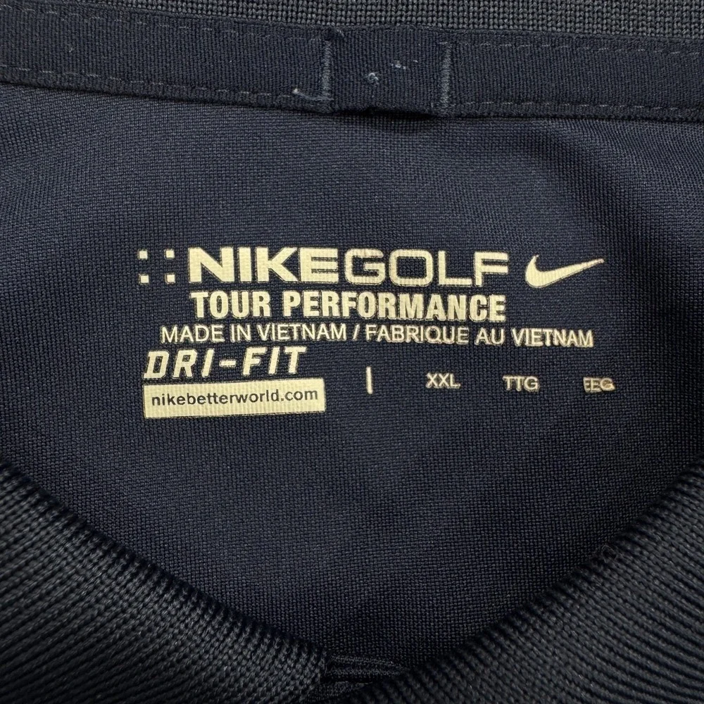 Nike Golf Tour Performance Polo Shirt 2xL Blue Mens